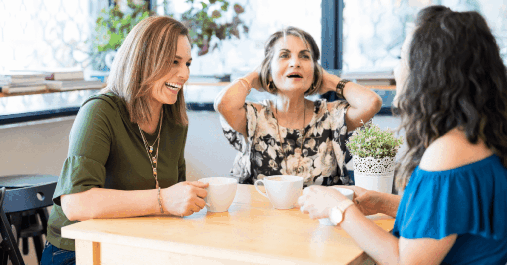Friends enjoying time together over coffee