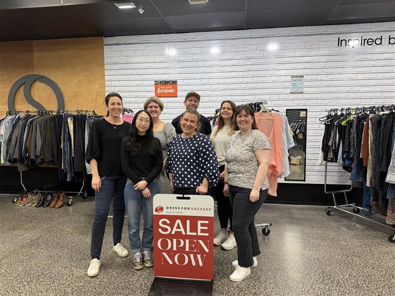 Marketing and Onboarding Team Supporting Dress for Success Auckland