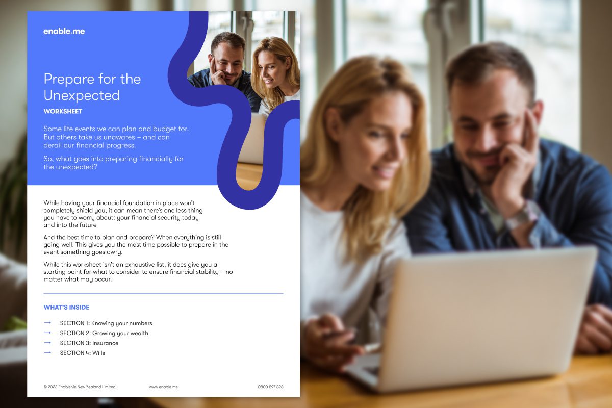 Preparing for the unexpected worksheet